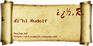 Öhl Rudolf névjegykártya